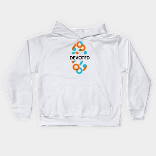 Love in a Line: Minimalist Geometric "Devoted" version 2 Kids Hoodie